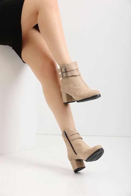 Kadın Hermina Çift Tokalı Kısa Bot MR5092