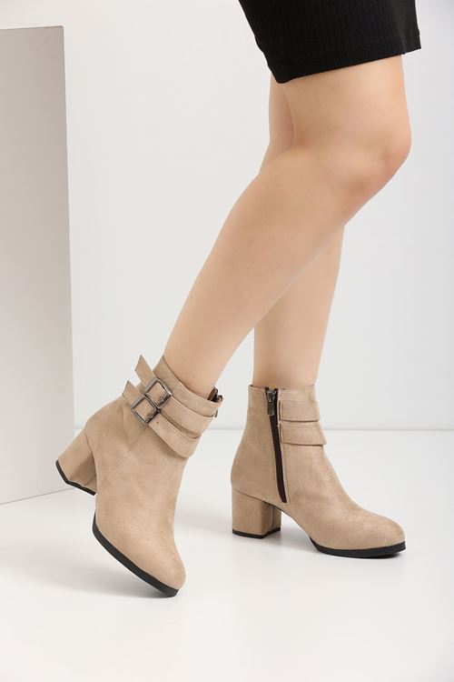 Kadın Hermina Çift Tokalı Kısa Bot MR5092