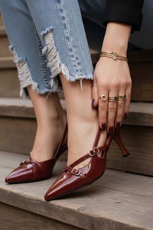 Kadın Esten Rugan Klasik Topuklu Ayakkabı MR5079