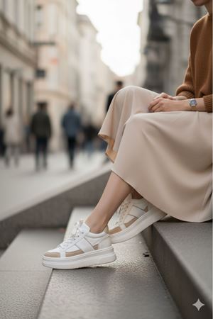 Garantili Tetra Günlük Ortopedik Kadın Sneaker Spor Ayakkabı MR5026