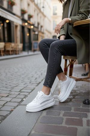 Garantili Elinda Günlük Ortopedik Kadın Sneaker Spor Ayakkabı MR5025