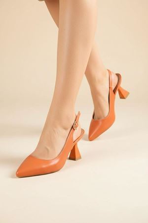 Kadın Harmony Arkası Açık Stiletto Ayakkabı Şampanya Topuk MR5090