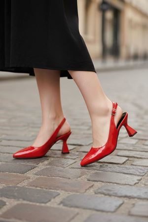 Kadın Harmony Arkası Açık Stiletto Ayakkabı Şampanya Topuk MR5090
