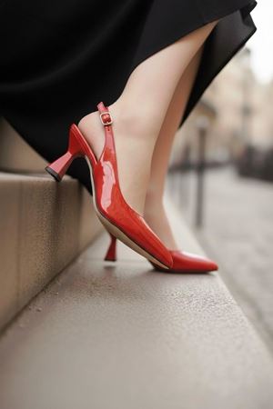 Kadın Harmony Arkası Açık Stiletto Ayakkabı Şampanya Topuk MR5090