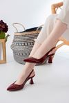 Kadın Harmony Arkası Açık Stiletto Ayakkabı Şampanya Topuk MR5090